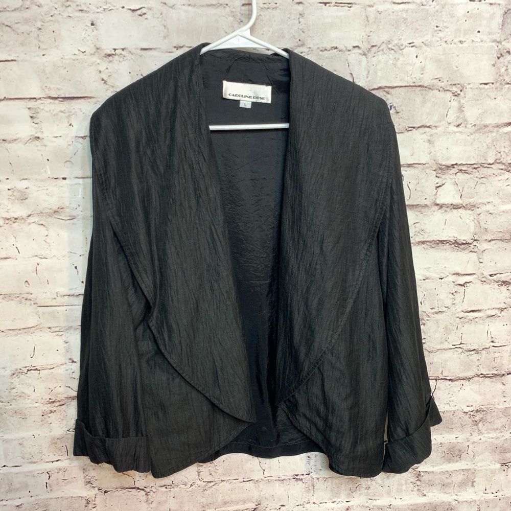 Black Caroline Rose Blazer Size L #505